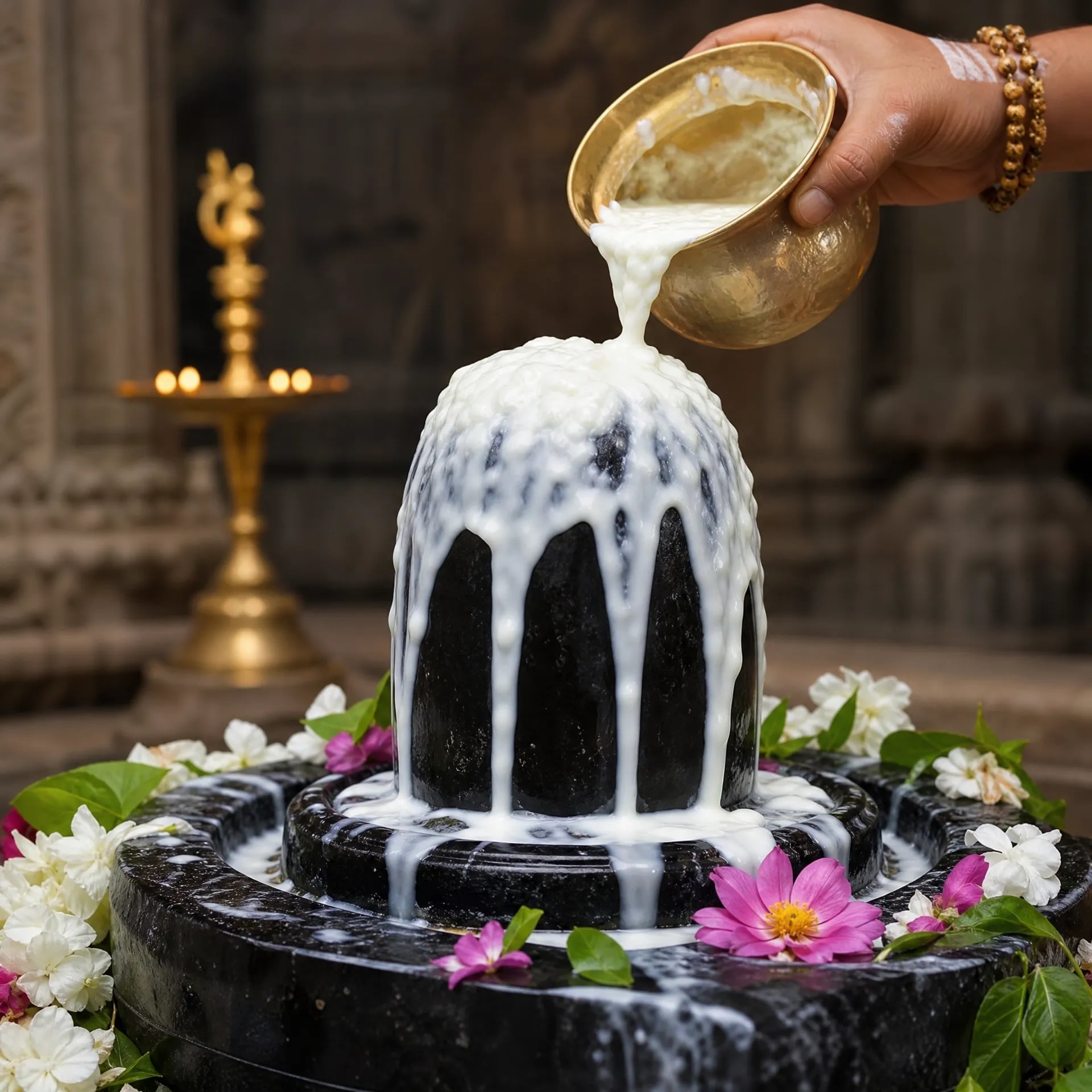 Curd — sacred offering for Rudrabhishek
