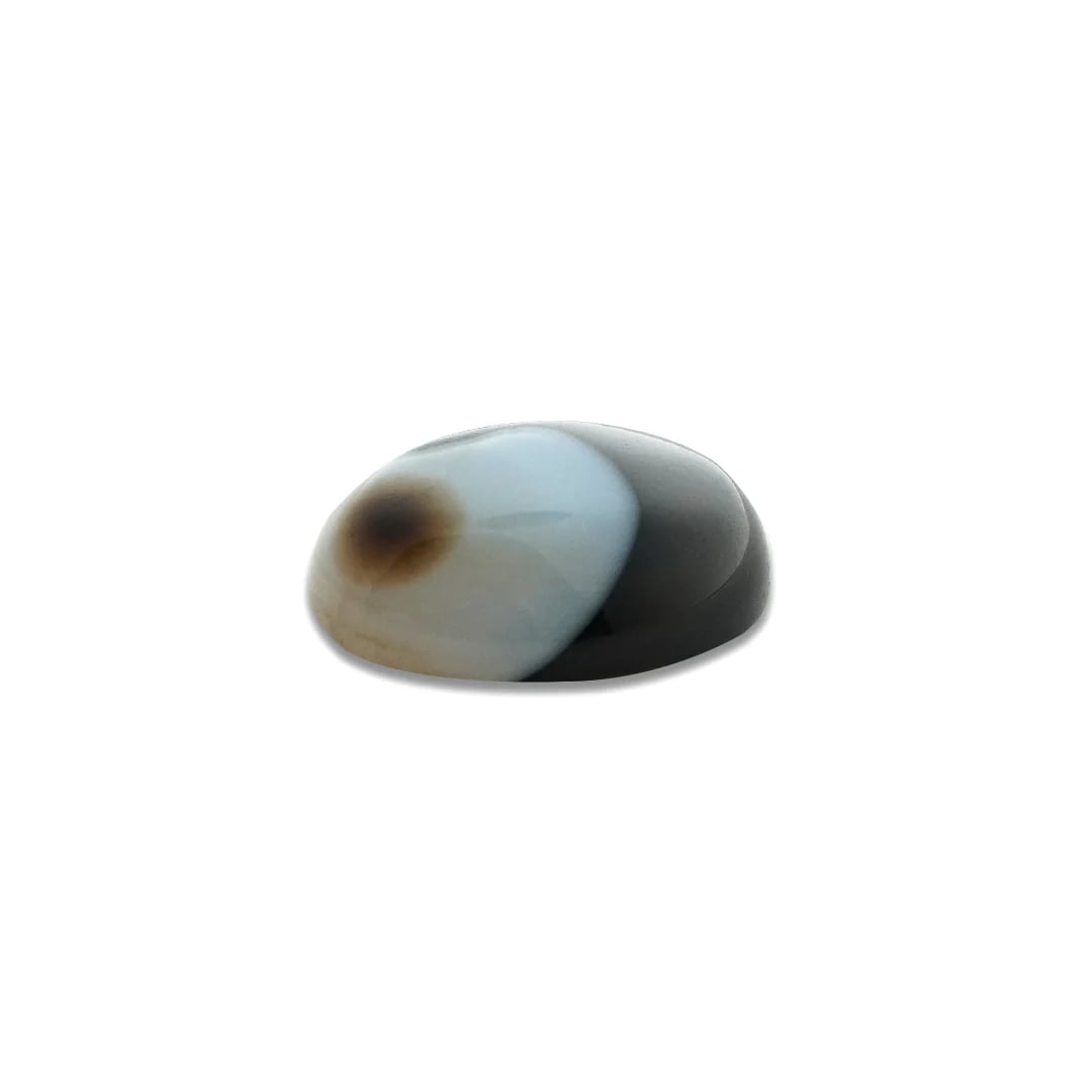 Black and White Sulemani Hakik Gemstone 15.71 Ratti