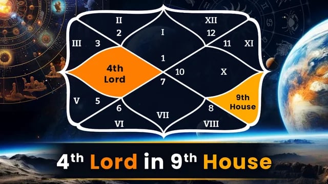 4th Lord in 9th House