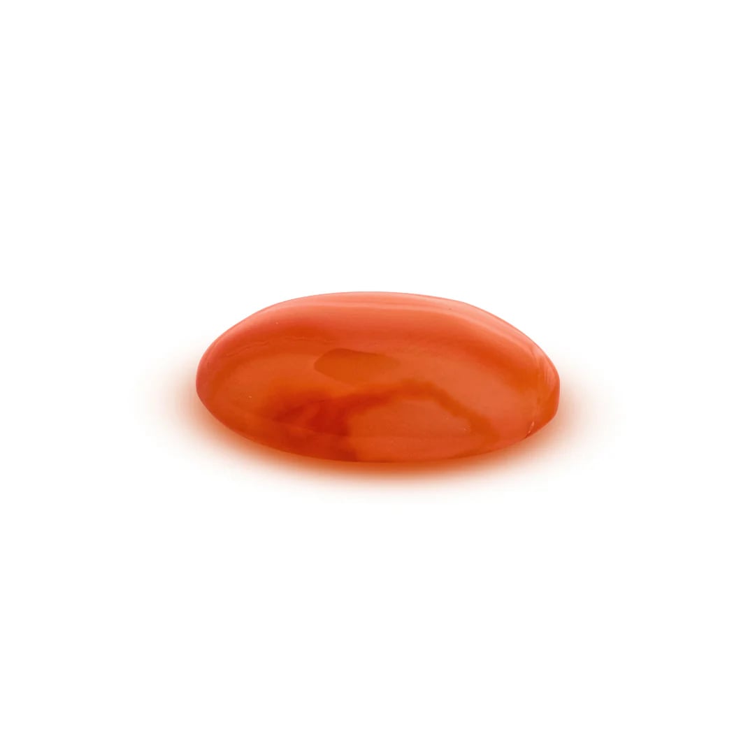 Red and White Sulemani Hakik Gemstone 13.36 Ratti