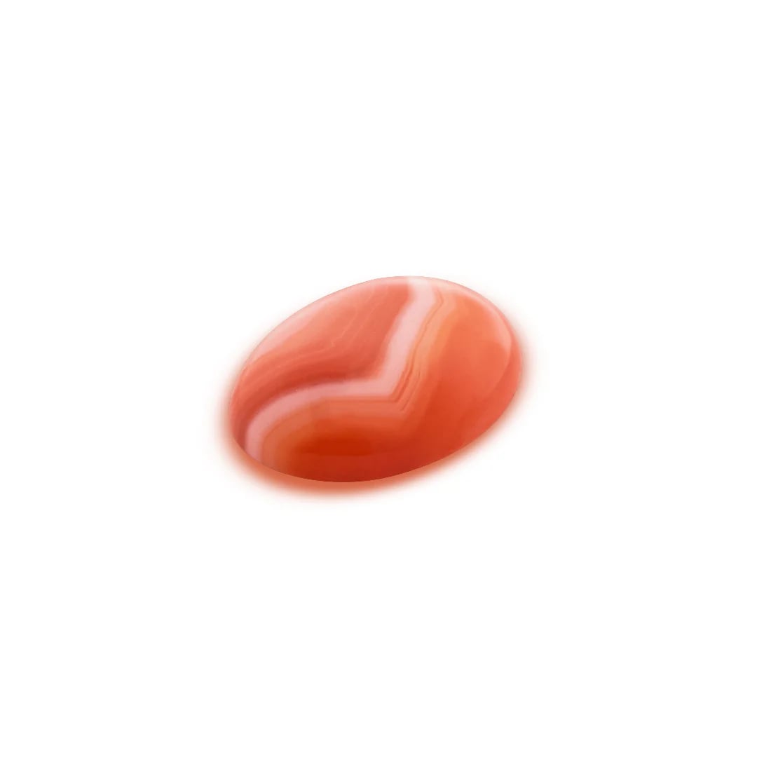 Red and White Sulemani Hakik Gemstone 17.7 Ratti