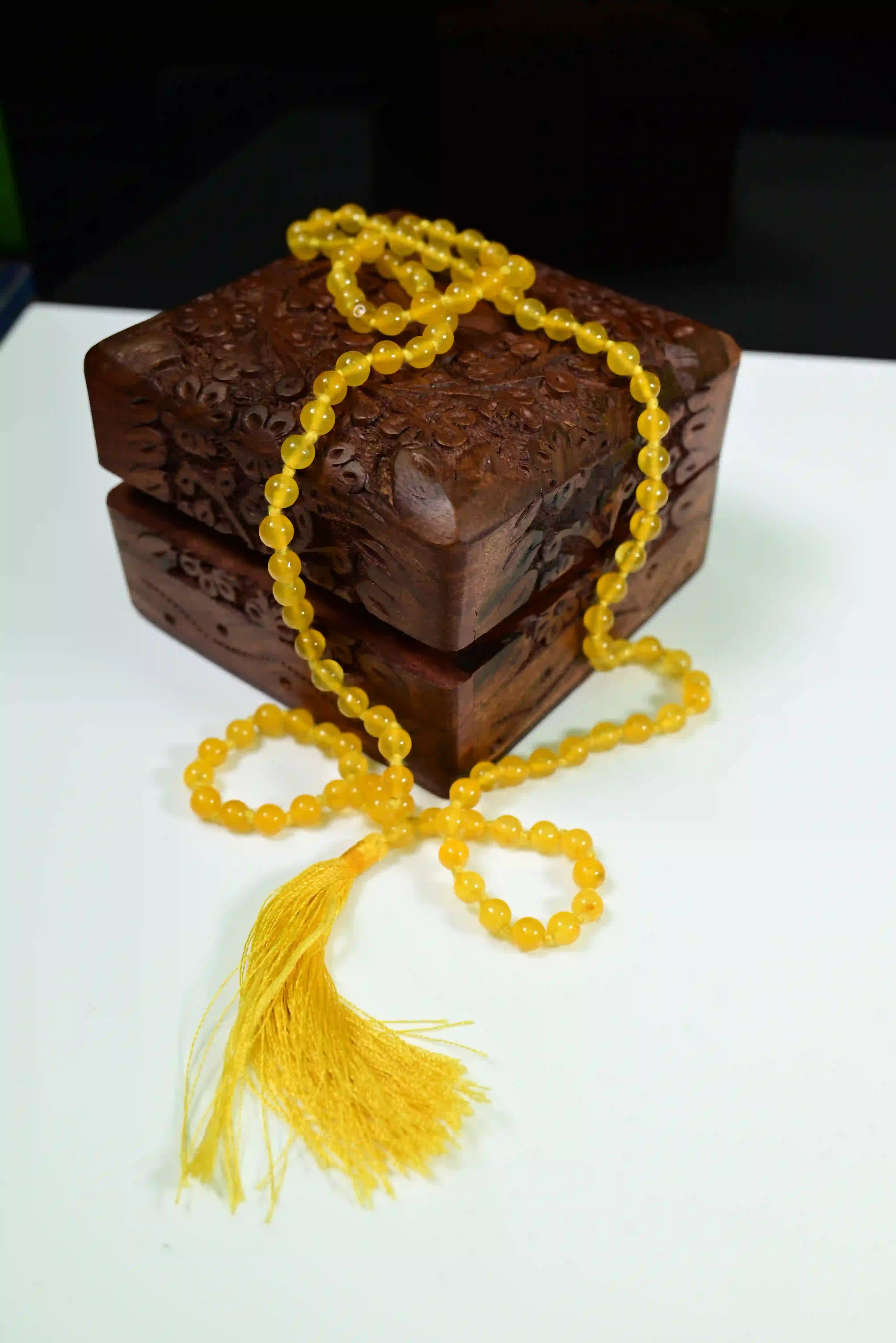 Yellow Hakik Mala: Boost Energy, Healing & Positivity
