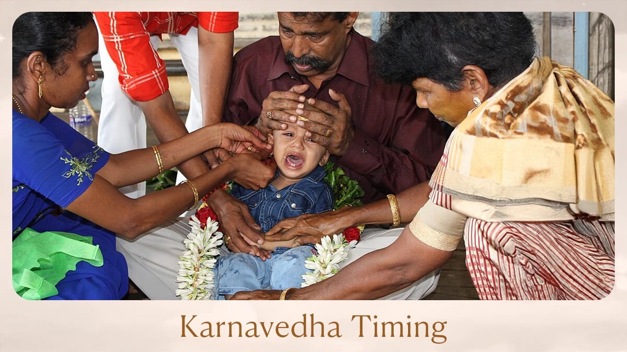 Karnavedha timing