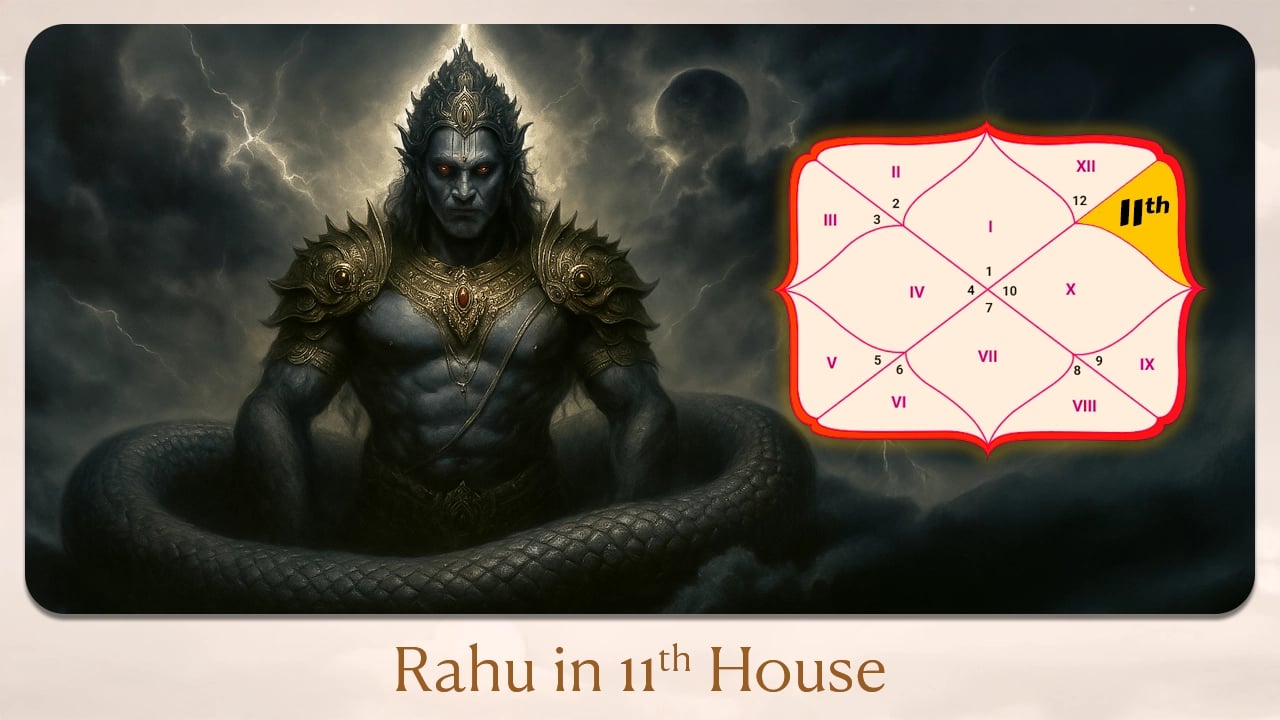 Rahu in the 11th house