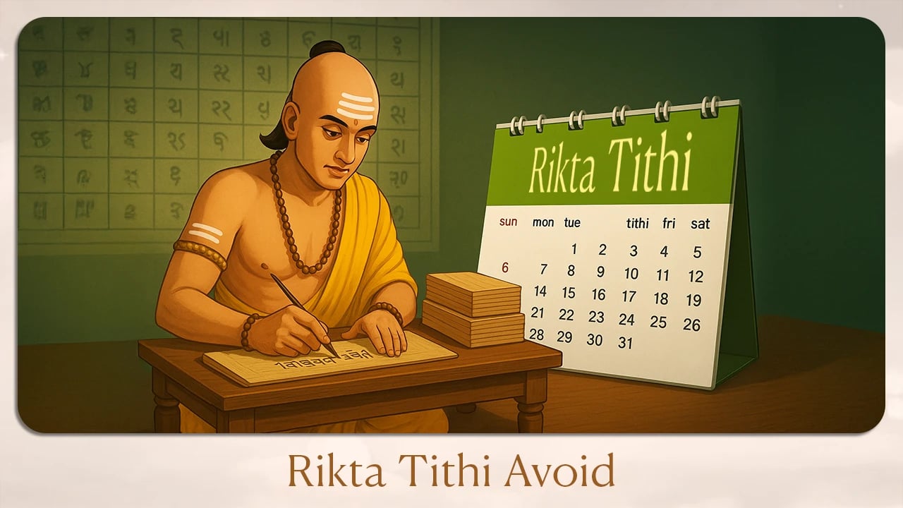 Rikta Tithi Avoid