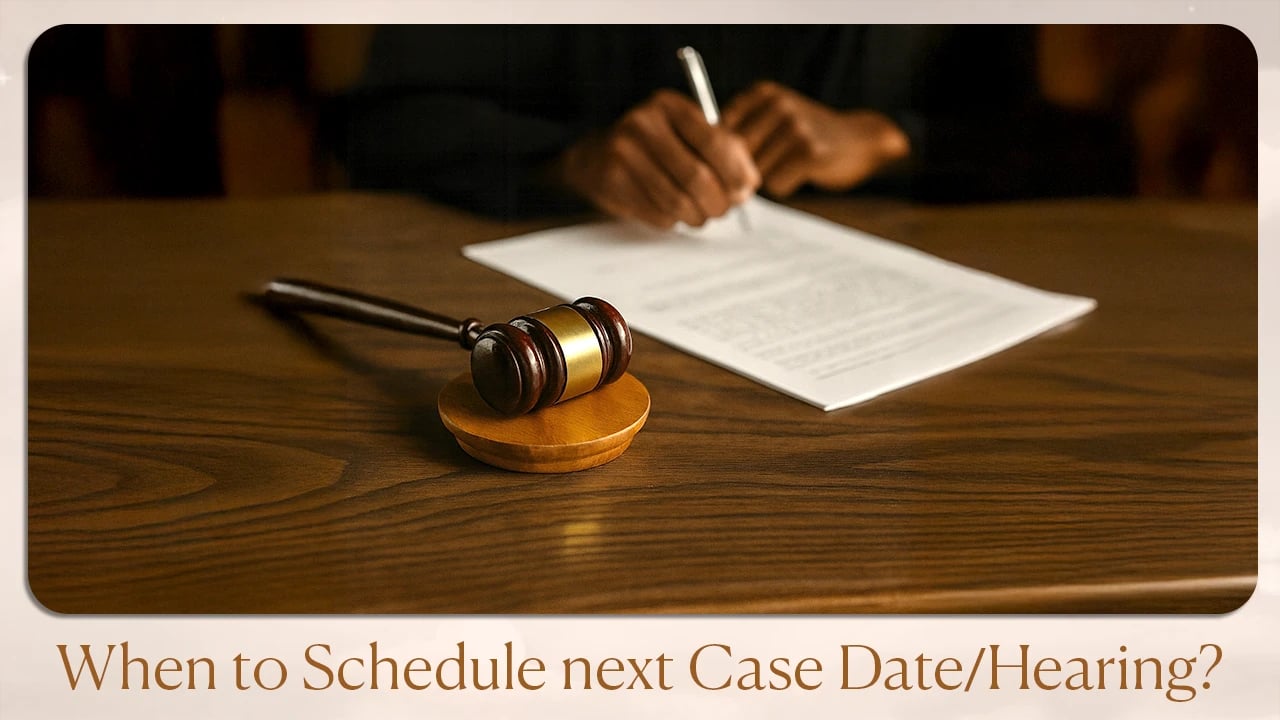 When To Schedule Next Case Date Hearing
