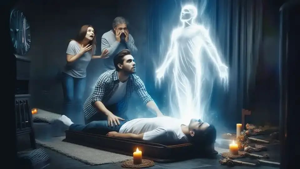 Seeing Himself Dying in a Dream