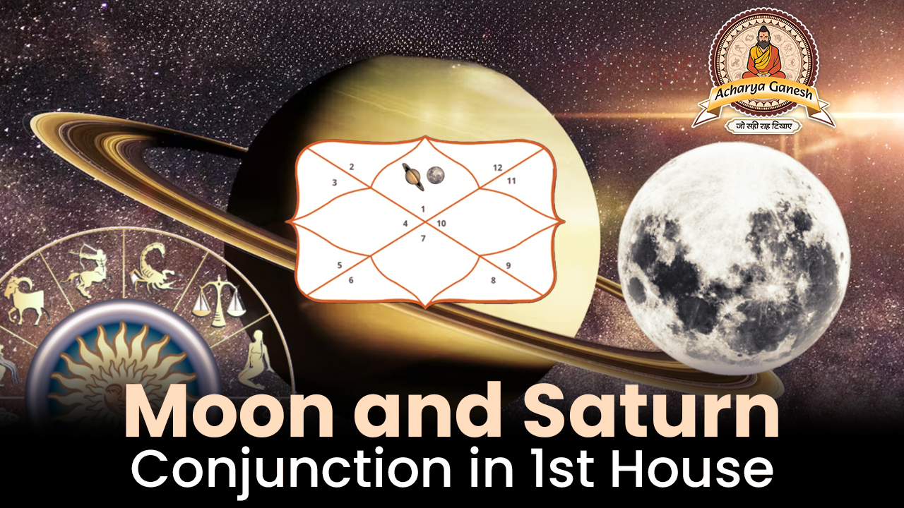 Moon Saturn in 1st house