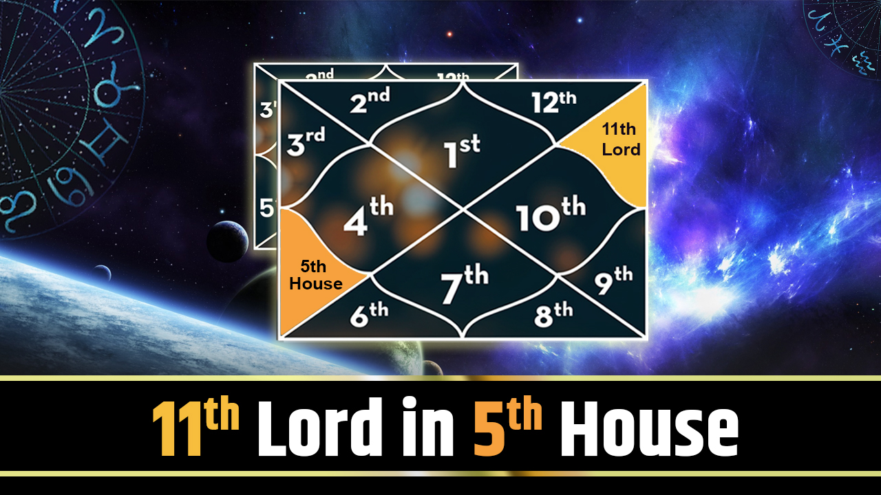 11th Lord in 5th House – Fame, Success, and Creative Expression