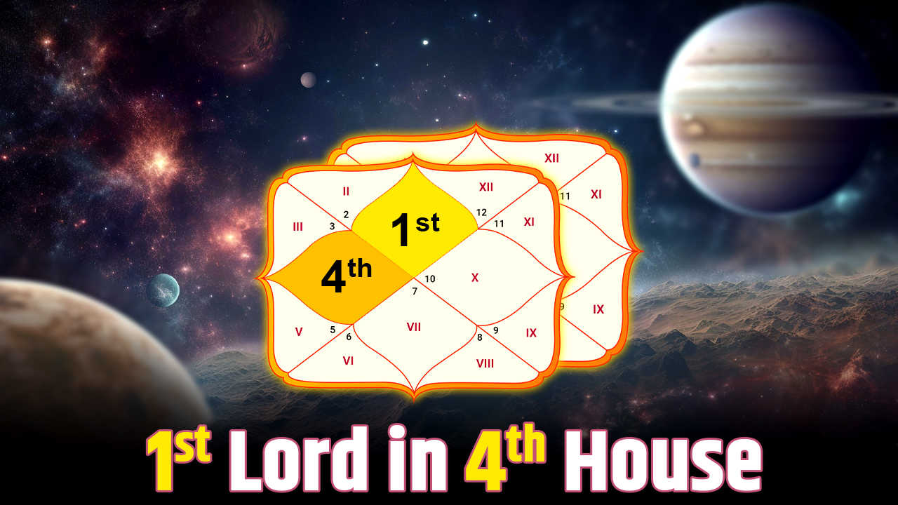 1st lord in 4th house