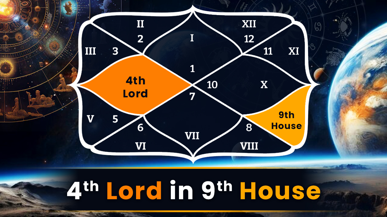 4th Lord in 9th House