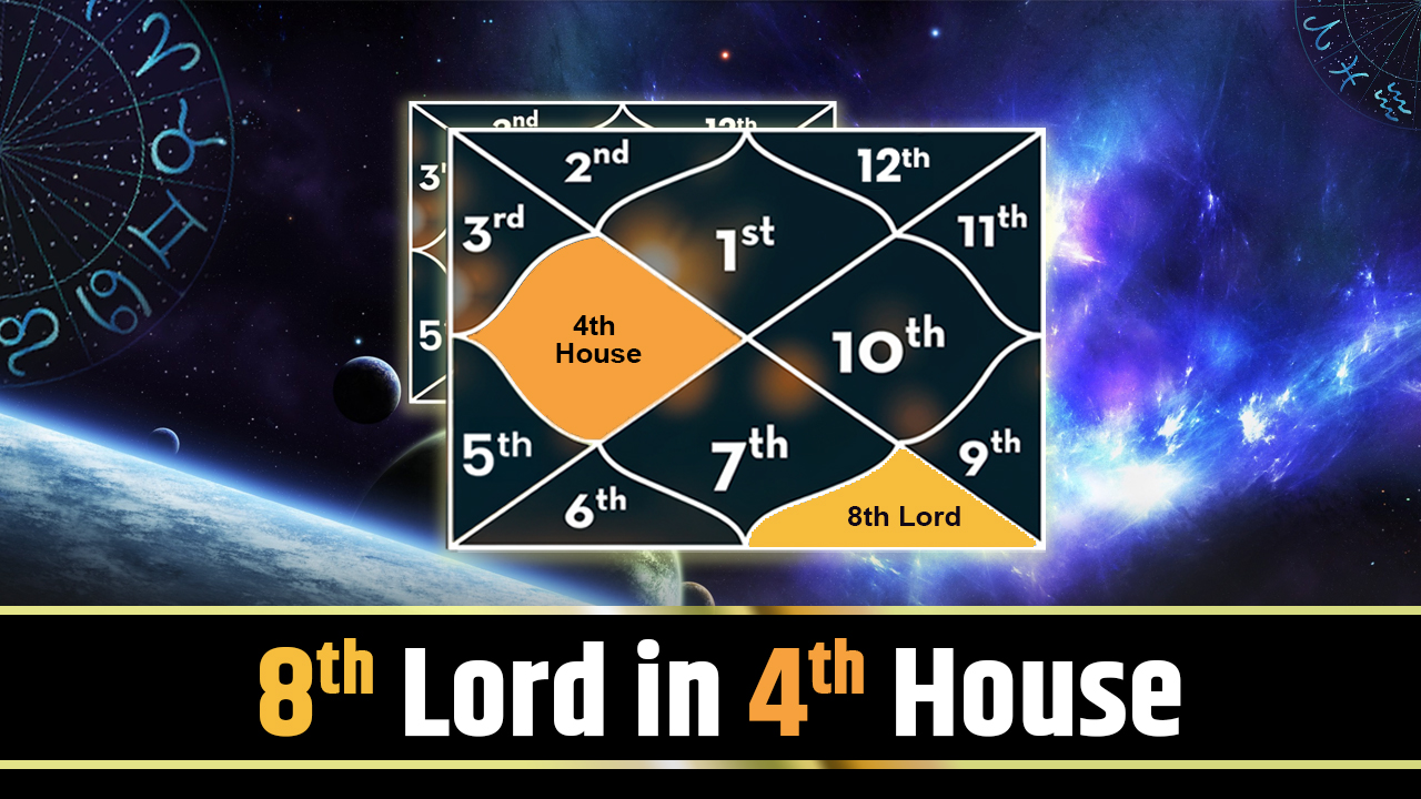 8th lord in 4th house